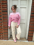 Sweet Stripes Top: Pink/Red