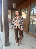 Flower Hour Jacket: Taupe Mix