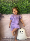 Spooky Cute Smocked Dress: Lavender