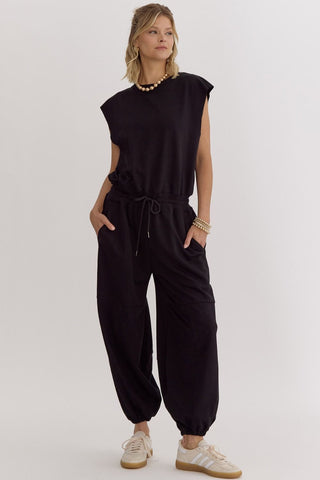 Lead the Way Jumpsuit: Black