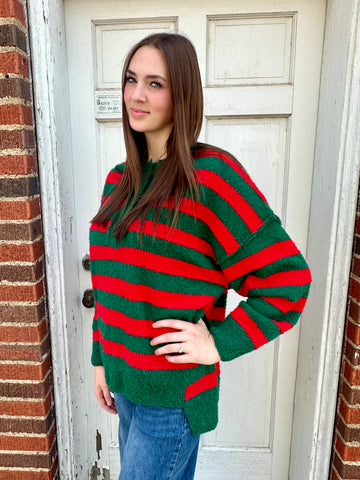 So Elfin’ Cute Sweater: Red/Green