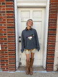 Waddle On Knitted Sweater: Heathered Gray