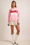 Santa Baby Knit Sweater: Light Pink