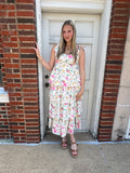 Poppy Petals Maxi Dress: Peony Pink