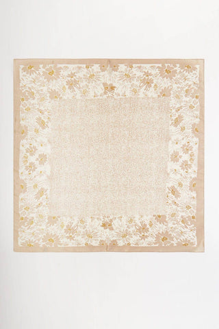 Boho Floral Bandana: Cream