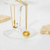 Island Glow Heart Necklace: Gold