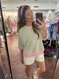Sorbet Stripe Top: Pink Multi