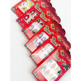 Christmas Theme Fancy Press On  Nails Set: MIX COLOR