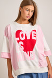Love Is Kind Top: Light Pink Mix