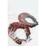 Plaid and Proper Christmas Headband: Red/Green