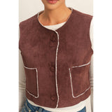 Sugar & Suede Vest: Chesnut