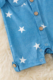 Star Of The Show Romper: Blue Denim