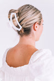 Open Hair Clip Coconut White: Large
