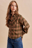 Cider Season Plaid Top: Hunter Green