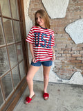 USA Party Tee: Red