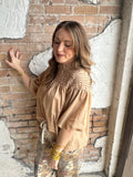 Gather Together Top: Taupe