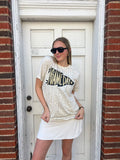 Game Day Pennant Tee: Natural Leopard