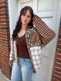 Country Grammar Top: Brown/Taupe
