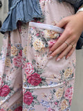 Vintage Floral Pants: Oatmeal