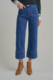 Everly Pocket Denim: Medium Wash