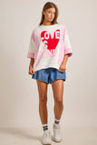 Love Is Kind Top: Light Pink Mix