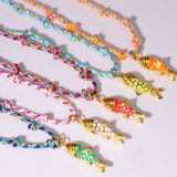 Lucky Catch Necklace: Pink