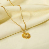 Island Glow Heart Necklace: Gold