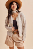 Vanilla Chai Knitted Cardigan: Oat Milk