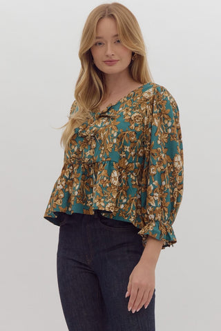 Timeless Beauty Top: Emerald Mix