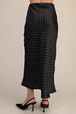 Polished Perfection Midi Skirt: Black