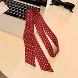 Polka Dot Scarf Wrap: White