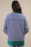 Serene Stripe Pullover: Lavender