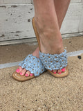 Spring Fever Sandals: Light Blue