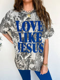 *RESTOCK* Like Jesus Tee: Grey Camo