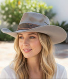 Vintage Coastal Cowgirl Hat: Grey