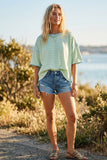 Seaside Stripe Tee: Mint/Blue