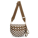 Checkered Crossbody Bag: Multi-Color