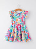 Whimsy Watercolor Dress: Multi