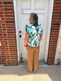 Woodland Whisper Top: Teal Green