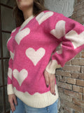 Love Me Sweater Top: Pink