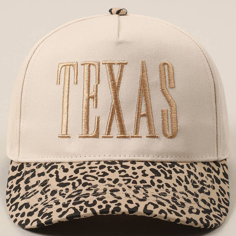 Restocked* TEXAS Trucker Hat: Tan Leopard