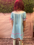 Speckled Spring Dress: Sky Blue