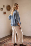 Autumn Horizon Top: Denim