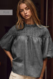 Gather Together Top PLUS: Charcoal