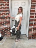 Wild Side Patchwork Overalls: Leopard Print