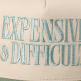 Expensive & Difficult Trucker Hat: White Camo
