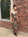 Heirloom Rose Dress: Black Multi