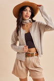 Vanilla Chai Knitted Cardigan: Oat Milk