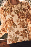 Fireside Florals Blouse: Sand Multi