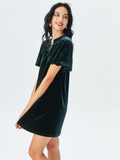 Vera Velvet Dress: Green